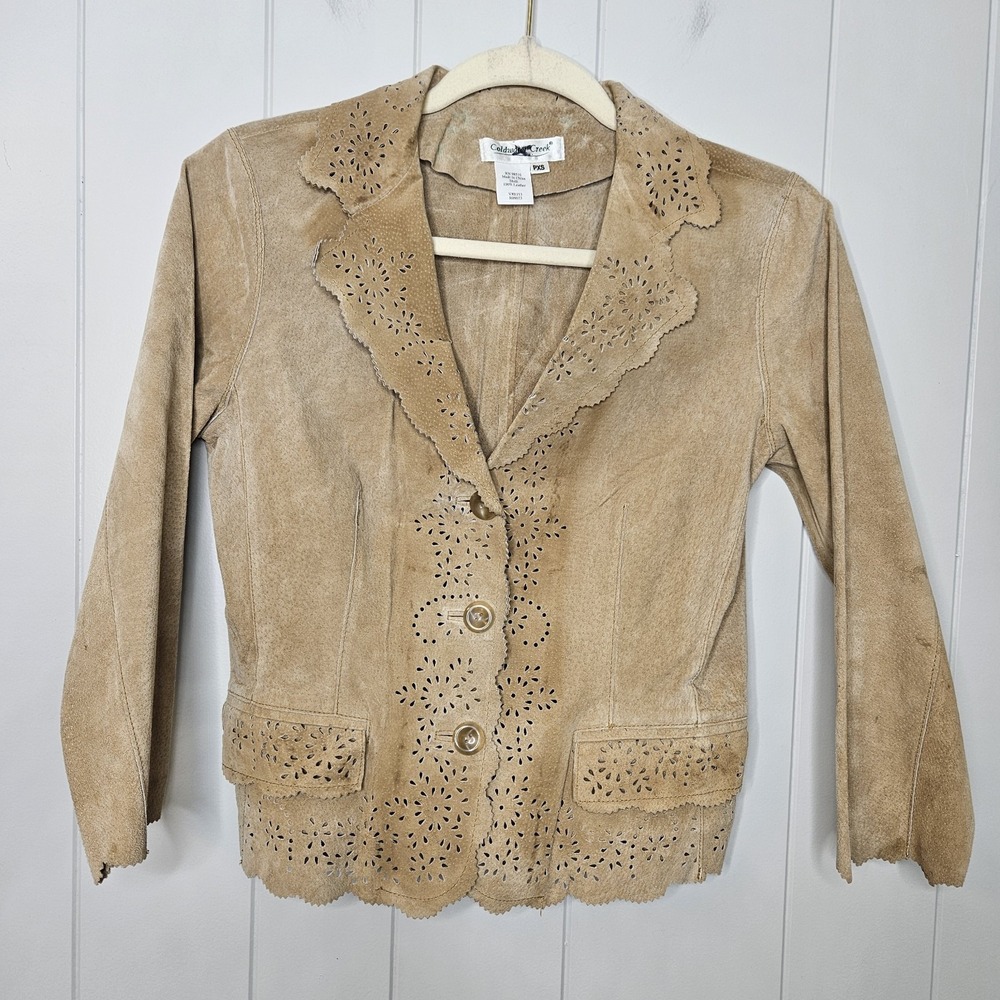 Coldwater Creek PXS 100% Leather Jacket Pockets